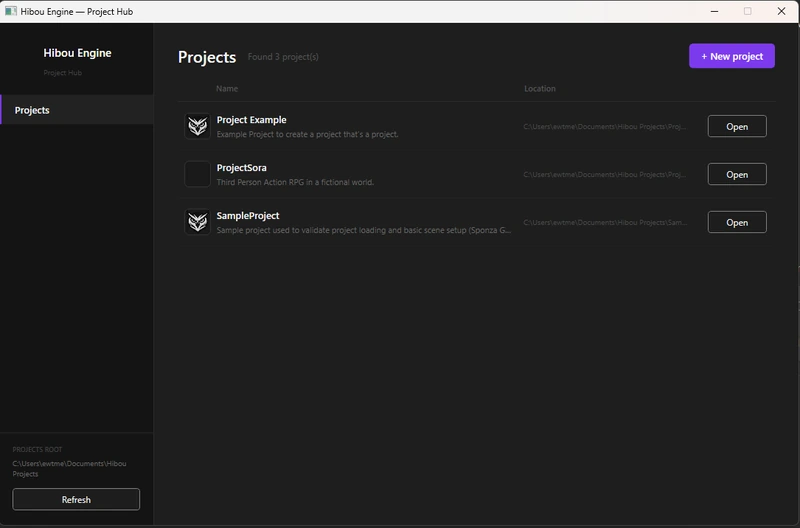 L'interface de l'&eacute;diteur Hibou Engine bas&eacute;e sur WPF.